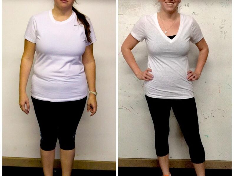 Mergina prieš ir po svorio metimo pagal Dukan dietą